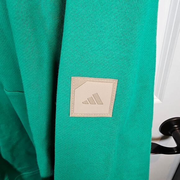 Adidas Golf Adicross Large Hooded Pullover Sweatshirt Hoodie Green NWT NEW $95 - Picture 3 of 7
